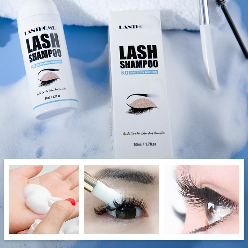 Eyelash Extension Foam Cleanser - 50 ミリリットルプロまつげエクステンションシャンプーフォームキットディープクリーニングまぶたラッシュ発泡接着剤リムーバーメイク落としツール女性のための