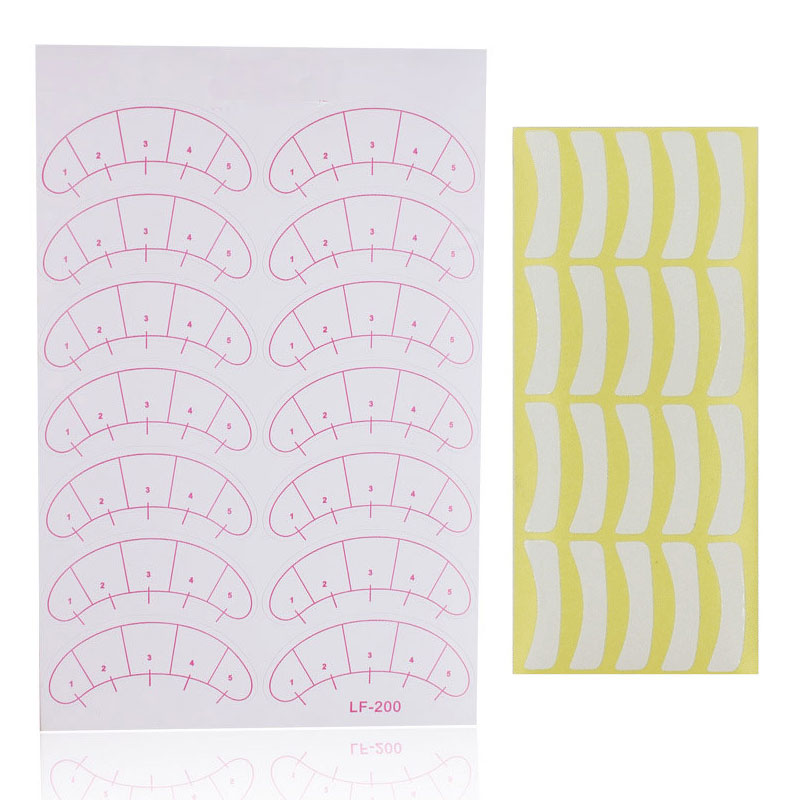 Lash Mapping Sticker - まつげエクステペーパーパッチ,目の下のステッカー,つけまつげの練習用接ぎ木,メイクアップツール
