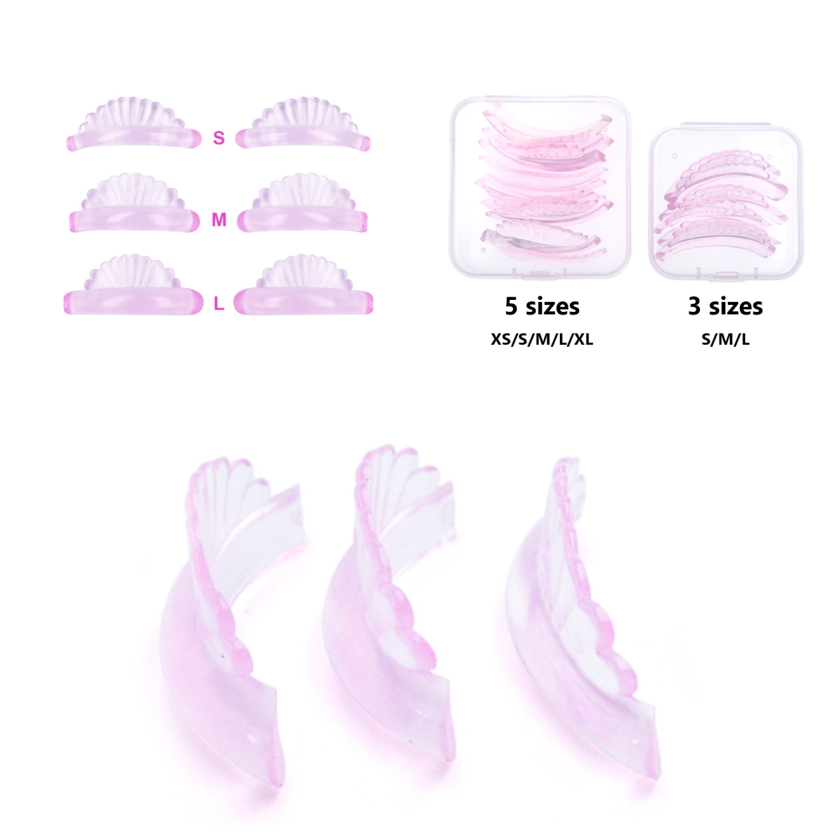Eyelash Extension Or Extensions - 3 ペアまたは 5 ペアラッシュリフトシリコンパッドまつげパーマ 3D カーラーアイパッチアプリケーターツールまつげエクステンションアクセサリー