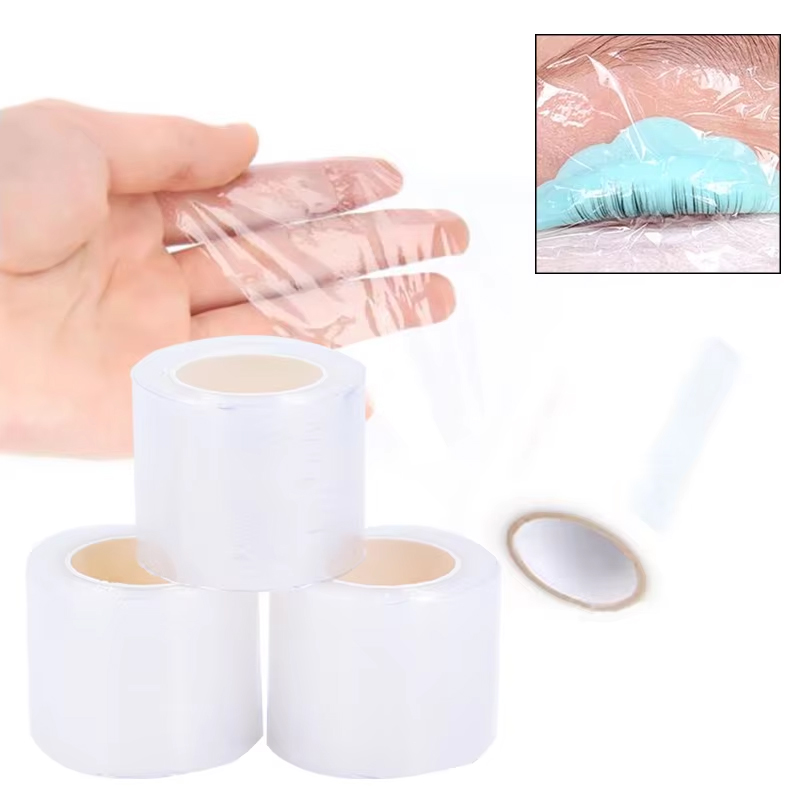 Eyelash Extension Repair - 200 メートル/ロールクリアメイクアップフィルムリップ眉毛タトゥーラップカバーまつげエクステンション接着剤リムーバーラッシュパーマリフティングフィルムマイクロブレードツール