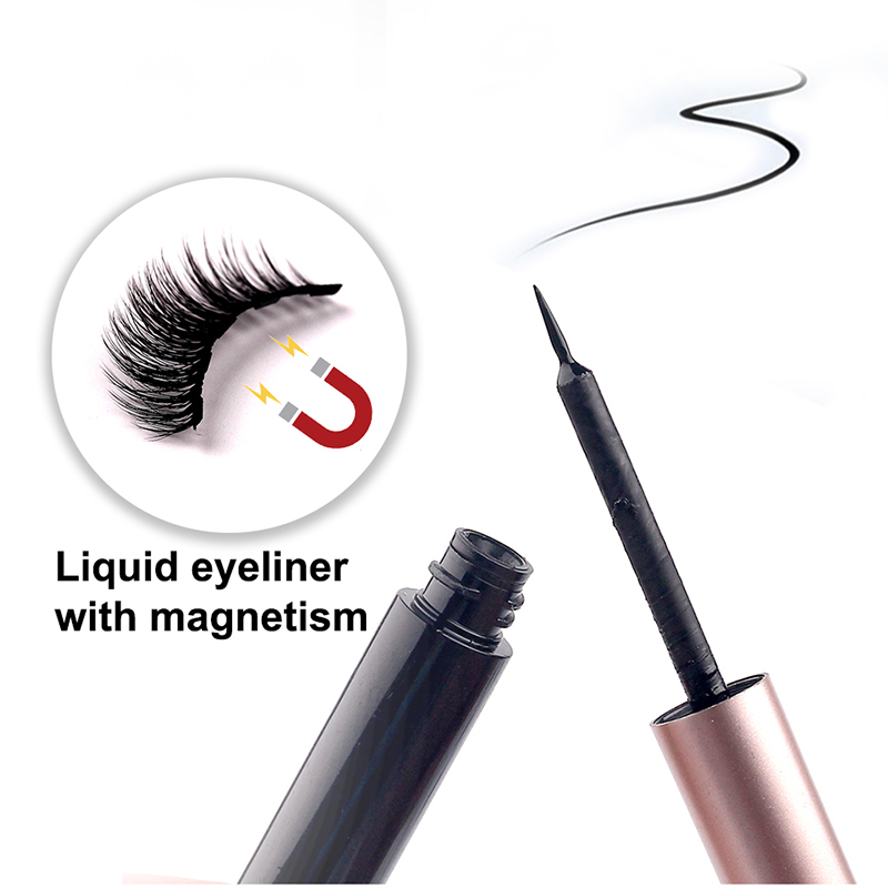 3D 色の磁気まつげセット防水持続自然磁気アイライナー 5  - Eyelash Extension Eyeliner のレビューと価格