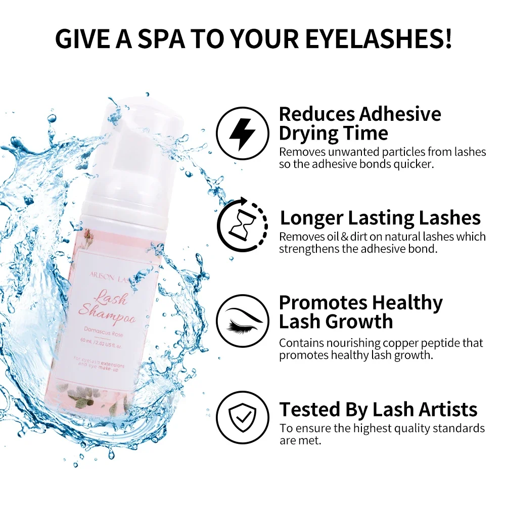 まつげクリーナー60ml,クレンザー,フォーム,シャンプー, - Eyelash Extension Foam Cleanser のレビューと価格